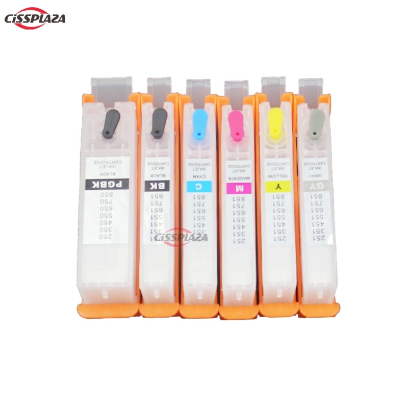 CISSPLAZA 6PCS PGI550 CLI-551 GY IP7250 MG5450 MG6450 MG5550 MX725 MX925 MG6350 MG7150 IP8750  ũ īƮ